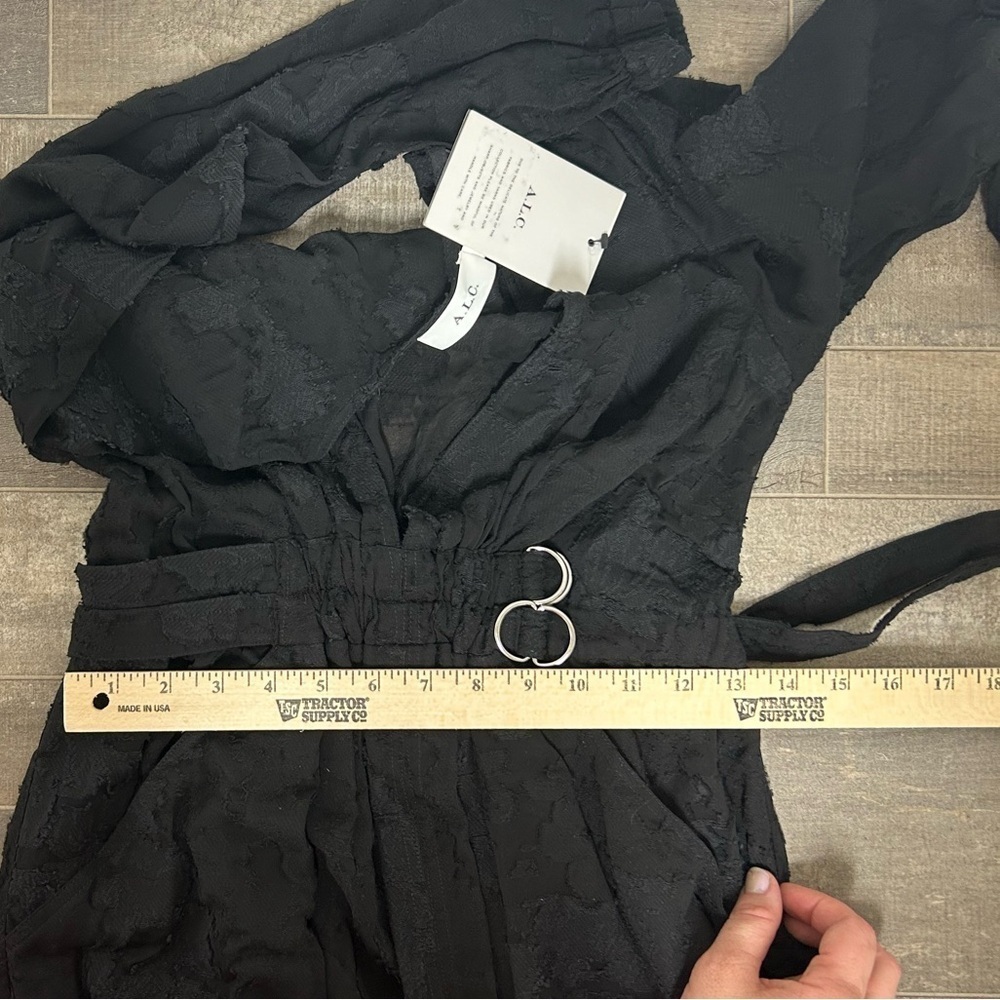 NEW A.L.C. Jezebel V Neck Double Belted Mini Dress - Picture 15 of 15